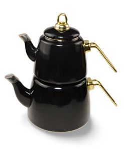 Czajnik do herbaty emaliowany czarny 2,6L