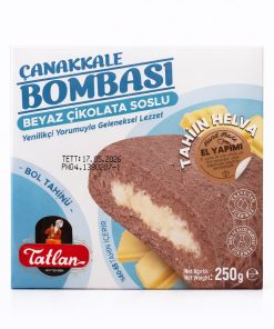 Chałwa kakao z nadzieniem z białej czekolady Tatlan 250g